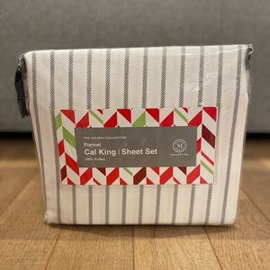 Martha Stewart Collection | 100% Cotton Flannel Cal-King Sheet Set